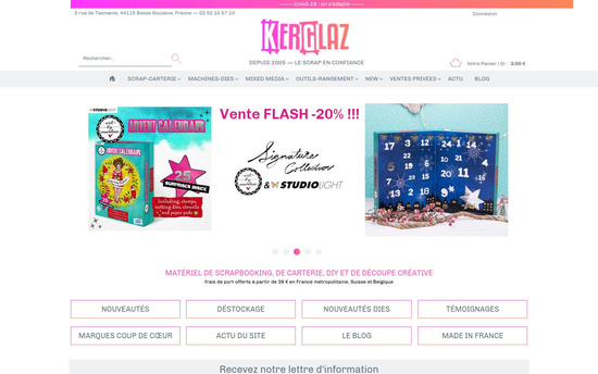 Kerglaz | Kerglaz Boutique scrap, carterie Nantes