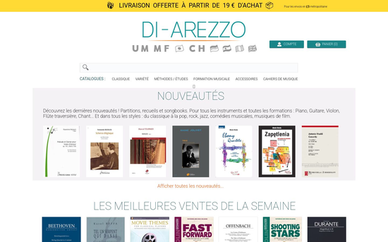 Di arezzo | DI AREZZO Librairie Musicale Partition de musique Livre Accessoire