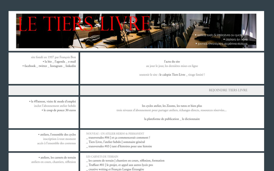 Tierslivre | le tiers livre, web & littérature